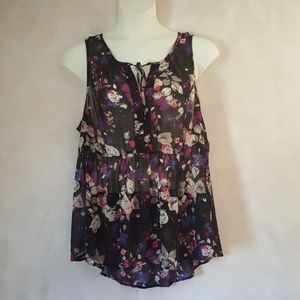 Torrid Sheer Chiffon Sleevelless Top